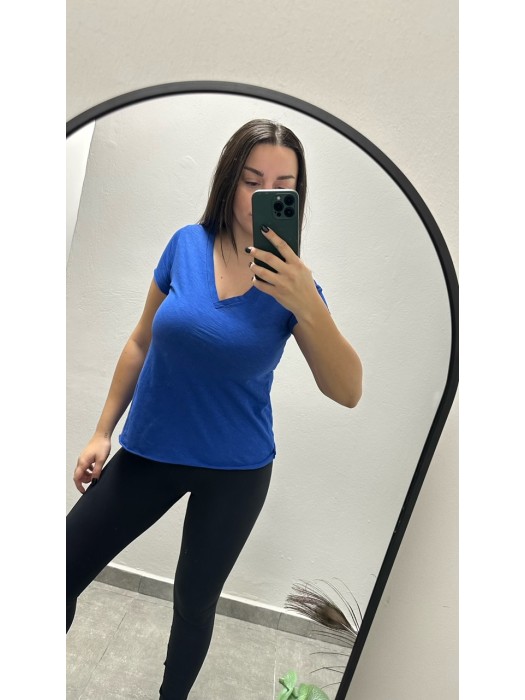 FACTORY FACTORY T-SHIRT ΜΕ V ΛΑΙΜΟΚΟΨΗ 